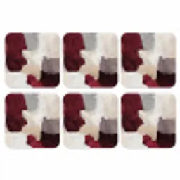 Abstract - Kleurbakken - Rood onderzetter kurk middel -3d