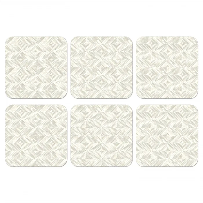 Abstract - Ruiten - Beige onderzetter kurk middel 366 -3d