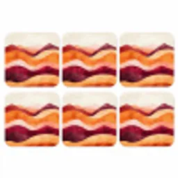 Abstract - Landschap - Golven onderzetter kurk middel -3d