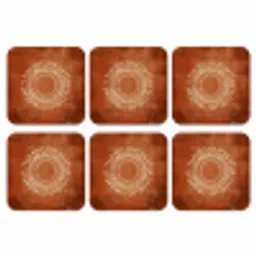 Abstract - Lijnen - Zonnestralen - Roodbruin onderzetter kurk middel -3d