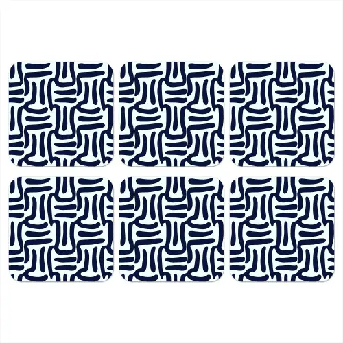 Abstract - Modern - Blauw onderzetter kurk middel 366 -3d