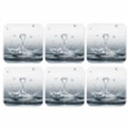 Abstract - Modern - Water - Hart onderzetter kurk middel -3d