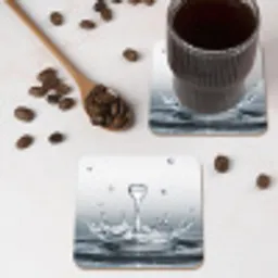 Abstract - Modern - Water - Hart onderzetter kurk middel -sfeer2
