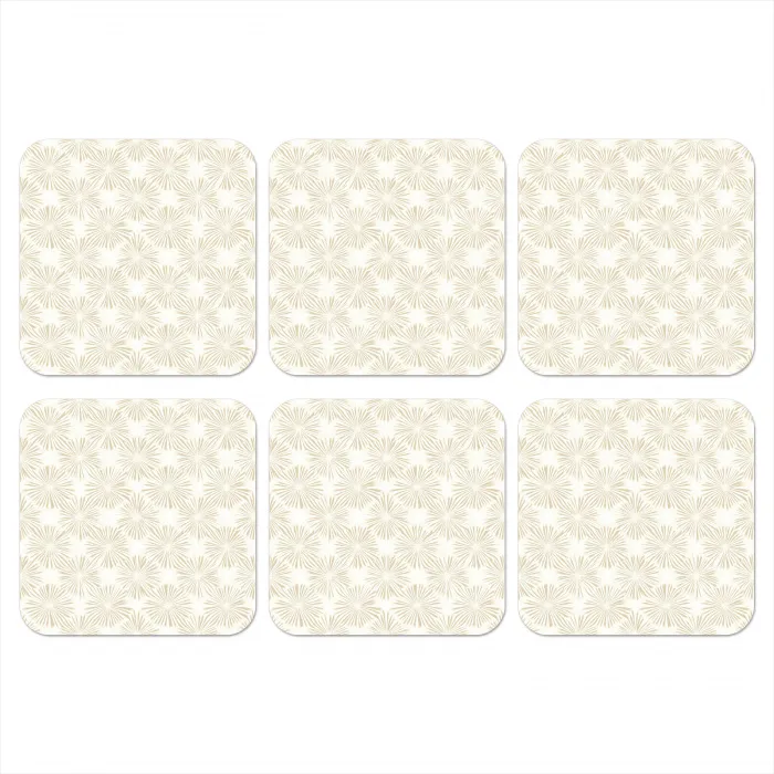 Abstract - Motief - Beige onderzetter kurk middel 366 -3d