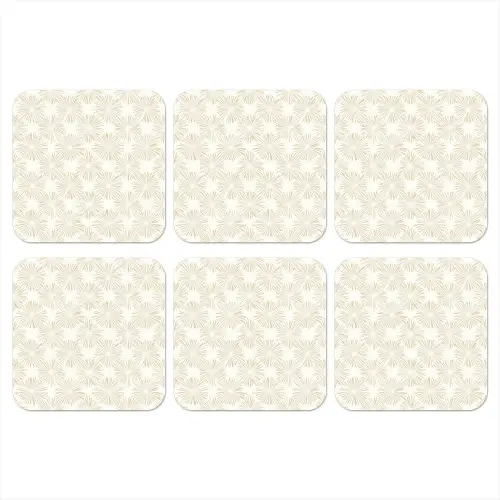 Abstract - Motief - Beige onderzetter kurk middel 366 -3d