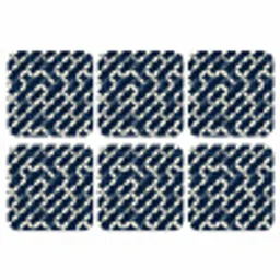Abstract - Patroon - Blauw onderzetter kurk middel 366 -3d