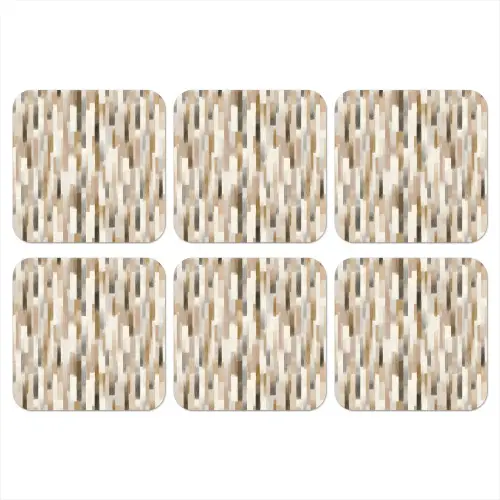 Abstract - Patroon - Kwaststreken onderzetter kurk middel 366 -3d