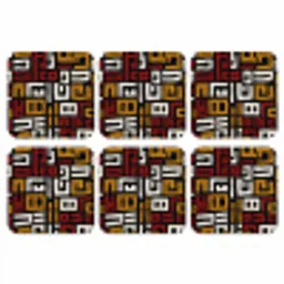 Abstract - Patroon - Rood onderzetter kurk middel -3d