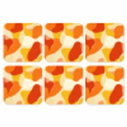 Abstract - Vormen - Oranje onderzetter kurk middel -3d