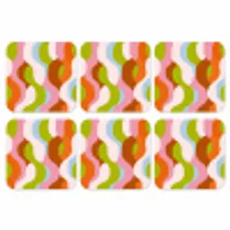 Abstract - Vormen - Roze onderzetter kurk middel -3d