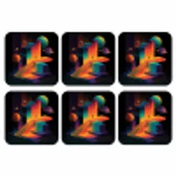 Abstract - Trappen - Mens - Planeten onderzetter kurk middel -3d