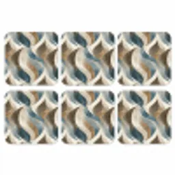 Abstract - Golven - Kleurrijk onderzetter kurk middel 366 -3d