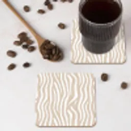 Abstract - Zebra - Beige onderzetter kurk middel 366 -sfeer2