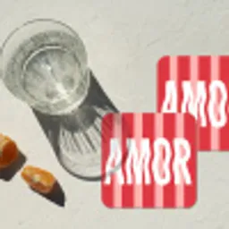 Amor - Strepen - Rood - Roze onderzetter kurk middel -sfeer4