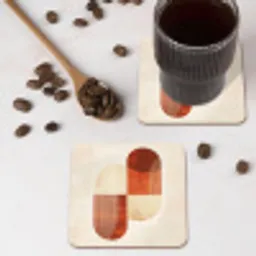Bogen - Beige - Vormen onderzetter kurk middel -sfeer2