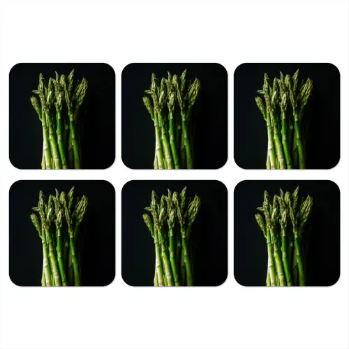 Asperges - Felgroen onderzetter kurk middel -3d
