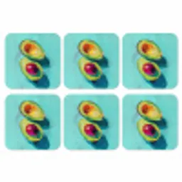 Avocado - Groen - Pit - Schaduw onderzetter kurk middel -3d