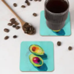 Avocado - Groen - Pit - Schaduw onderzetter kurk middel -sfeer2