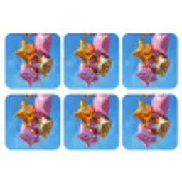 Ballonnen - Goud - Stervorm - Roze onderzetter kurk middel -3d
