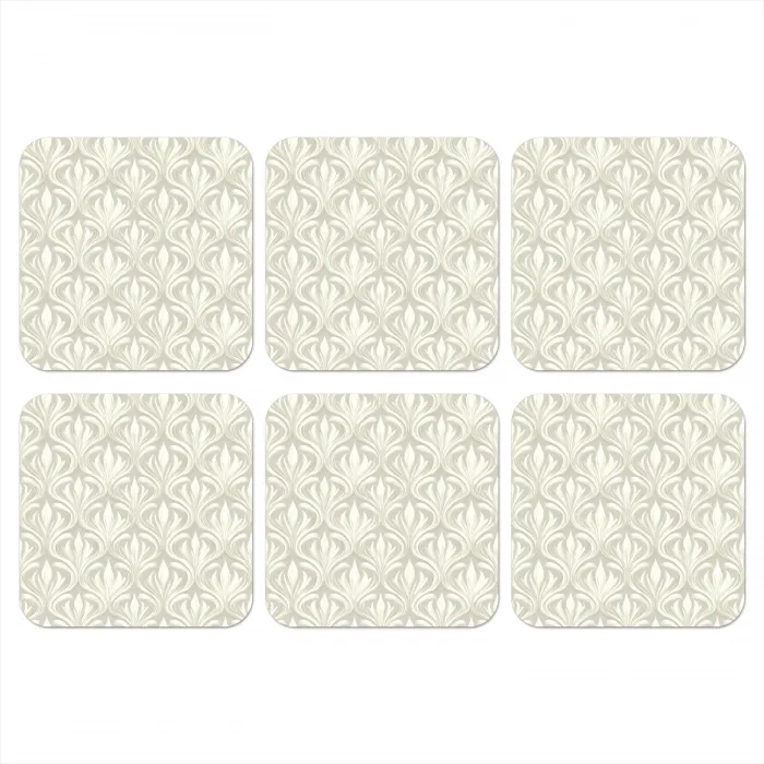 Barok - Patroon - Beige onderzetter kurk middel 366 -3d