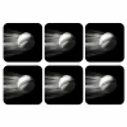 Honkbal - Wit - Vliegt onderzetter kurk middel -3d