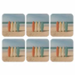 Strand - Surfbord - Pastel onderzetter kurk middel -3d