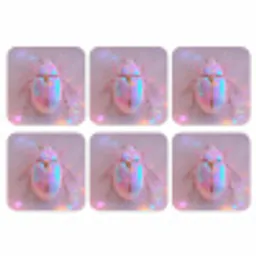 Kever - Metallic - Lichteffect - Roze onderzetter kurk middel -3d