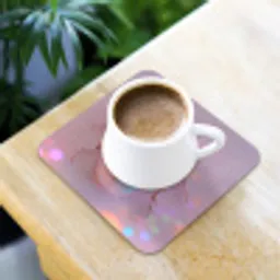 Kever - Metallic - Lichteffect - Roze onderzetter kurk middel -sfeer5