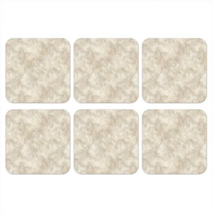 Beige - Reliƫfstructuur - Natuursteen onderzetter kurk middel 366 -3d