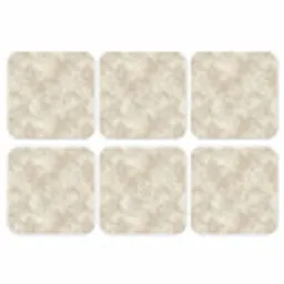 Beige - Reliëfstructuur - Natuursteen onderzetter kurk middel 366 -3d