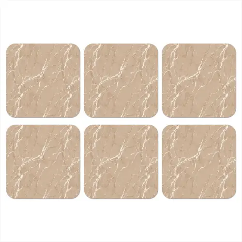 Beige - Marmer - Organisch - Wit onderzetter kurk middel 366 -3d