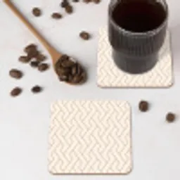 Beige - Zigzag - Patroon onderzetter kurk middel 366 -sfeer2