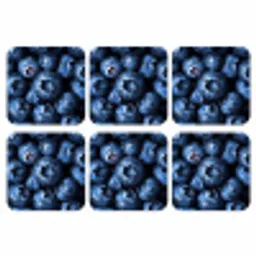 Bessen - Blauw - Fruit onderzetter kurk middel -3d