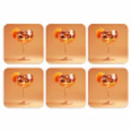 Drank - Oranje - Glitter - Disco onderzetter kurk middel -3d
