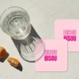 Bisou - Roze - Minimalistisch onderzetter kurk middel -sfeer4