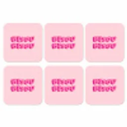 Bisou - Roze - Dikke letters onderzetter kurk middel -3d