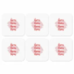 Bisous - Lip - Wit - Rood onderzetter kurk middel -3d