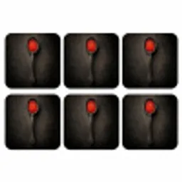 Zwart - Lepel - Caviar onderzetter kurk middel -3d