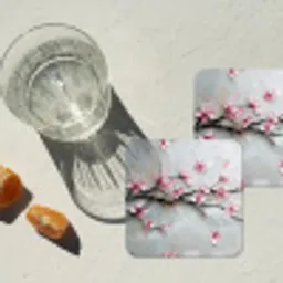 Bloesem - Kunstzinnig - Roze - Sakura onderzetter kurk middel -sfeer4