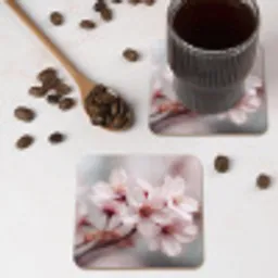 Bloesems - Meeldraden - Geel - Wazig onderzetter kurk middel -sfeer2