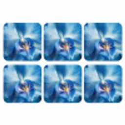 Blauw - Orchidee - Elegeant onderzetter kurk middel -3d