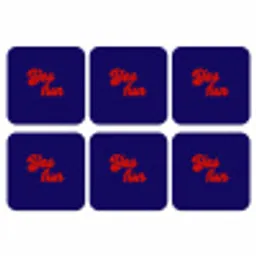 Blauw - Rood - Yes fun - 3D onderzetter kurk middel -3d