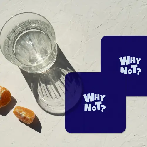 Blauw - Why not - Minimalistisch onderzetter kurk middel -sfeer4