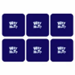 Blauw - Why not - Minimalistisch onderzetter kurk middel -3d