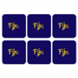 Blauw - Geel - Fijn onderzetter kurk middel -3d