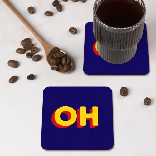Blauw - Geel - OH - Schaduw onderzetter kurk middel -sfeer2