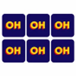 Blauw - Geel - OH - Schaduw onderzetter kurk middel -3d
