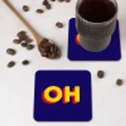 Blauw - Geel - OH - Schaduw onderzetter kurk middel -sfeer2