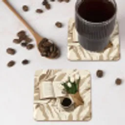 Boek - Illustratie - Tulpen - Koffie onderzetter kurk middel -sfeer2