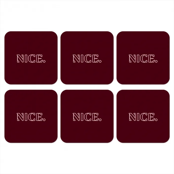 Bordeaux - Nice - minimalistisch onderzetter kurk middel -3d